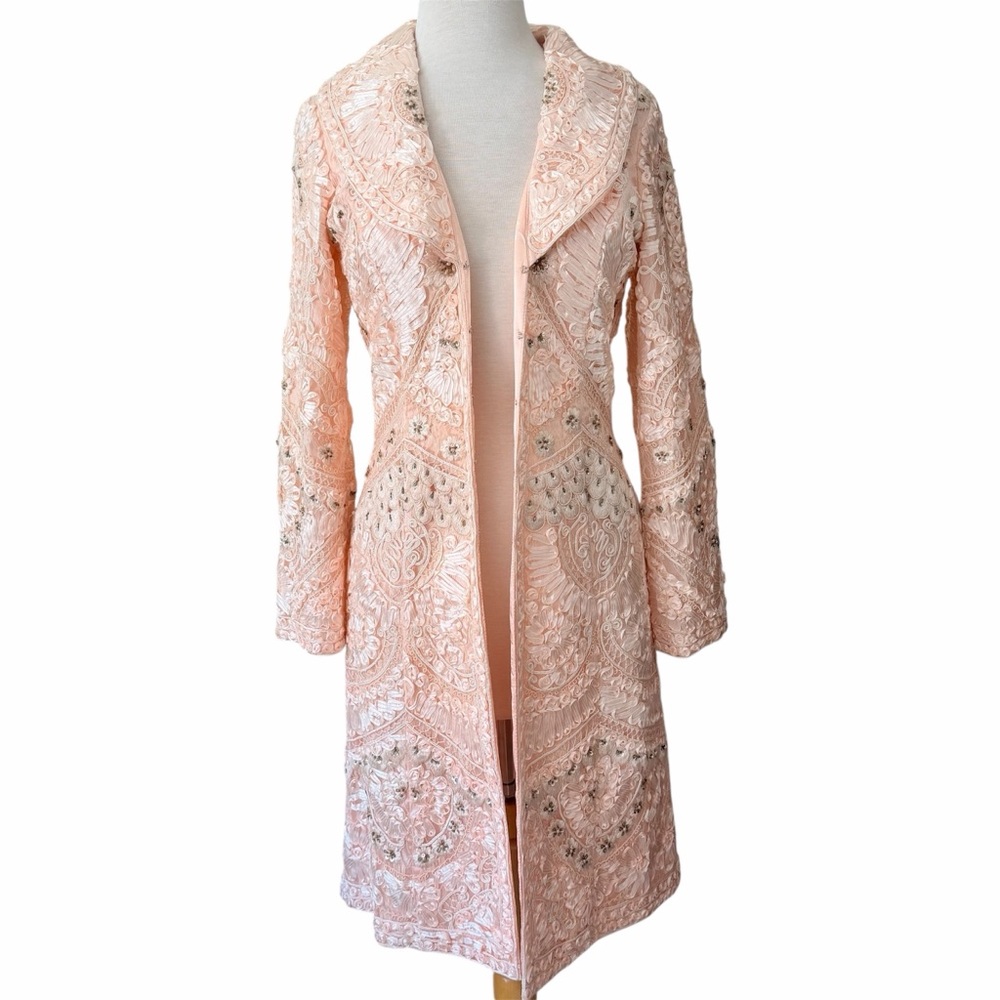 Sue Wong Jacket Nocturne Stunning Coat Rare Find Size 6 Blush Pink NWT - Picture 3 of 16